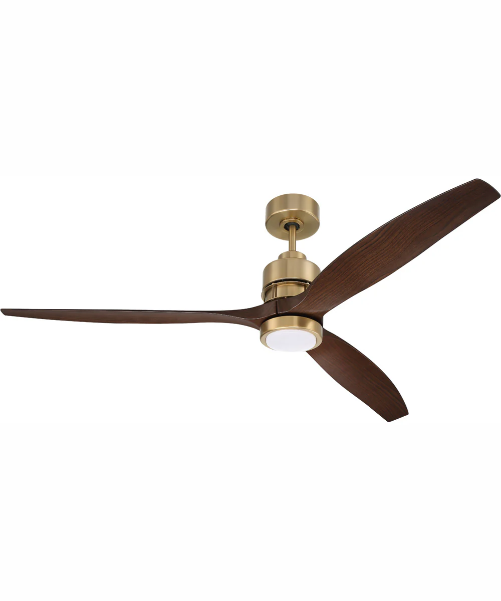 60" Sonnet 1-Light Ceiling Fan Satin Brass - Image 8