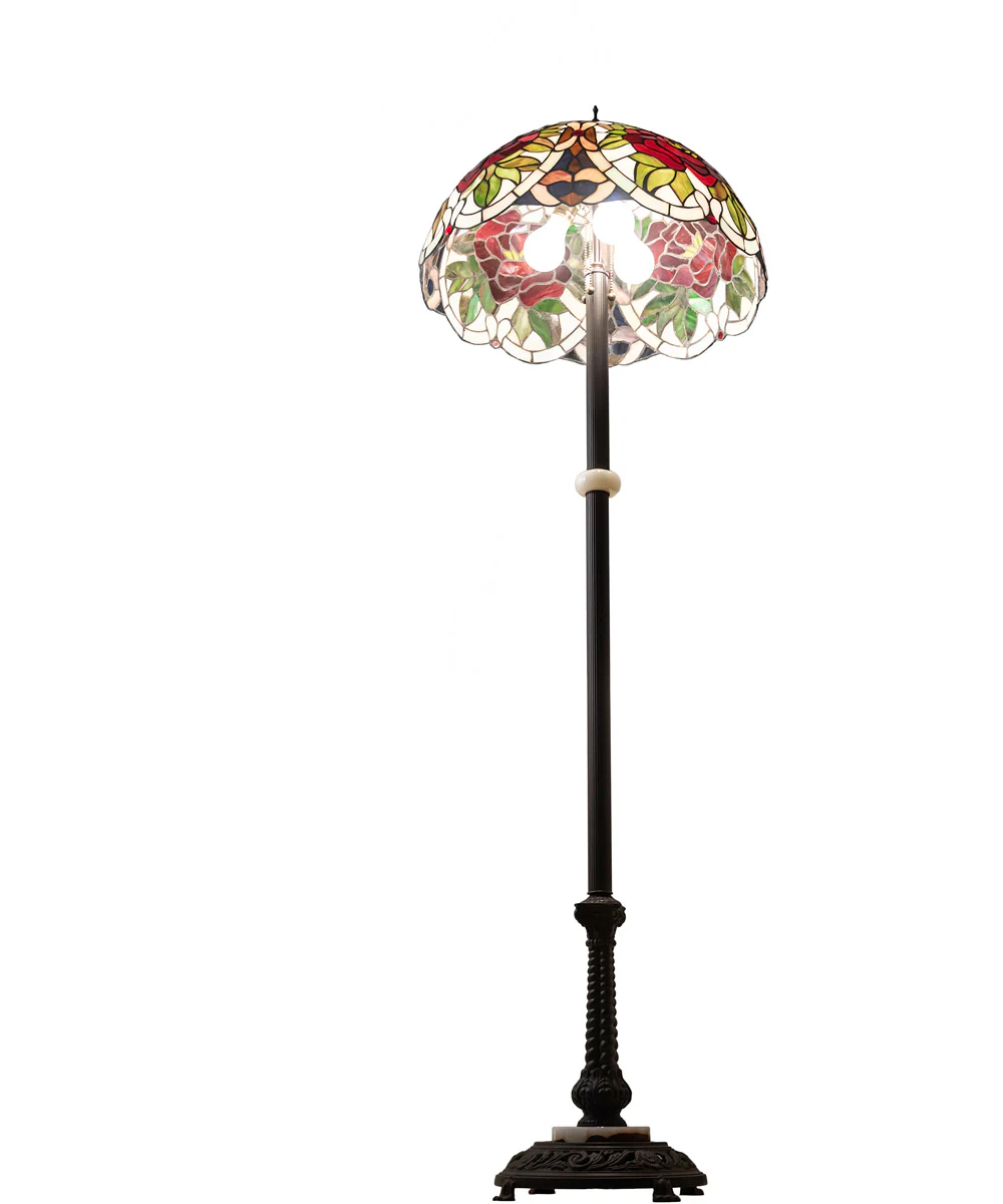 62" High Renaissance Rose Floor Lamp - Image 6