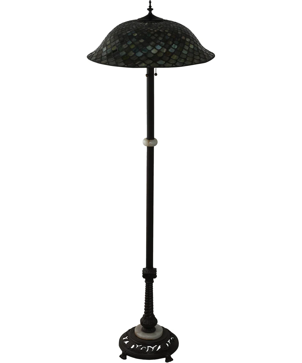 62" High Tiffany Fishscale Floor Lamp - Image 2
