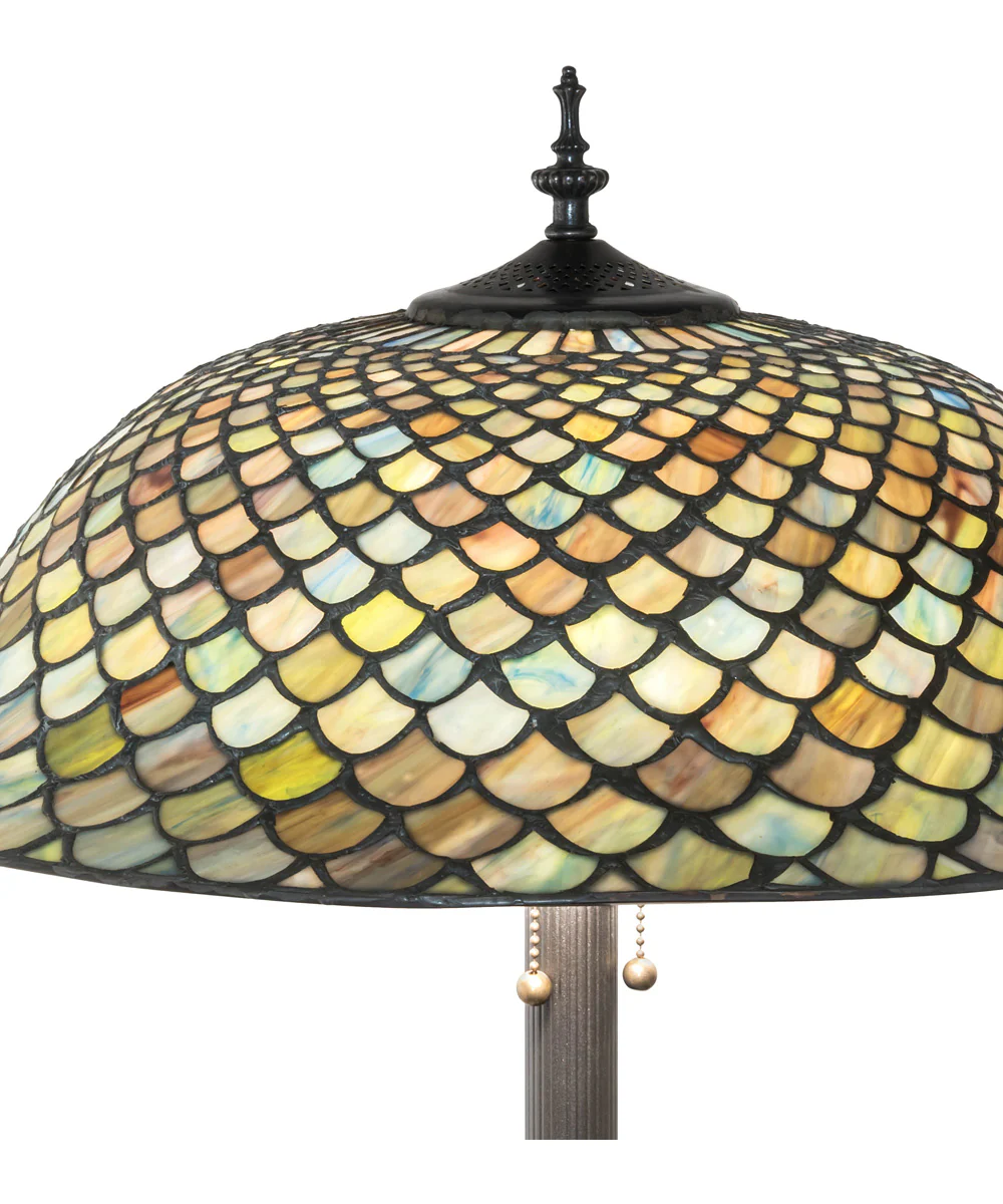 62" High Tiffany Fishscale Floor Lamp - Image 3