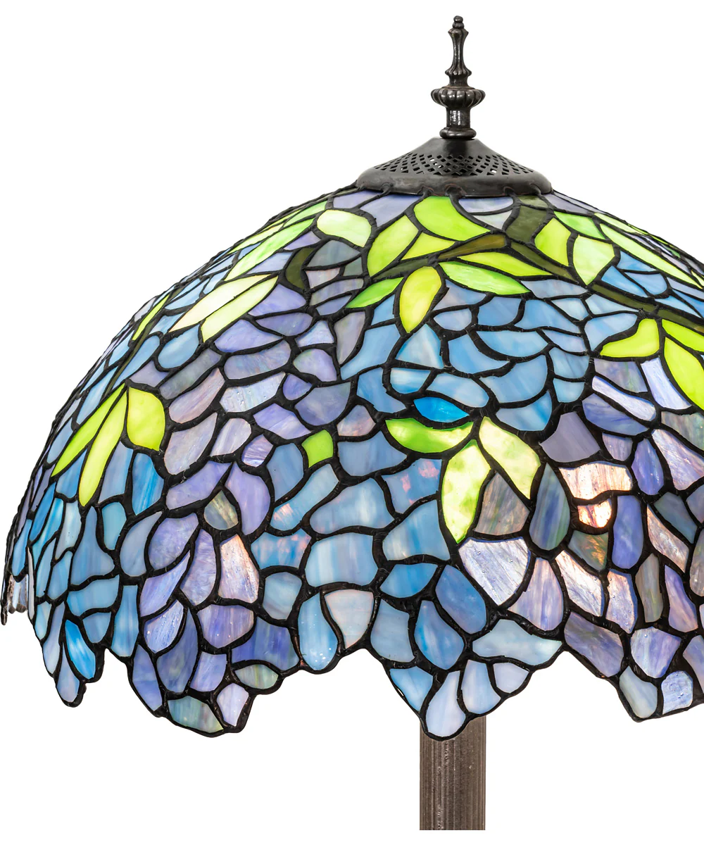 62" High Tiffany Wisteria Floor Lamp - Image 4