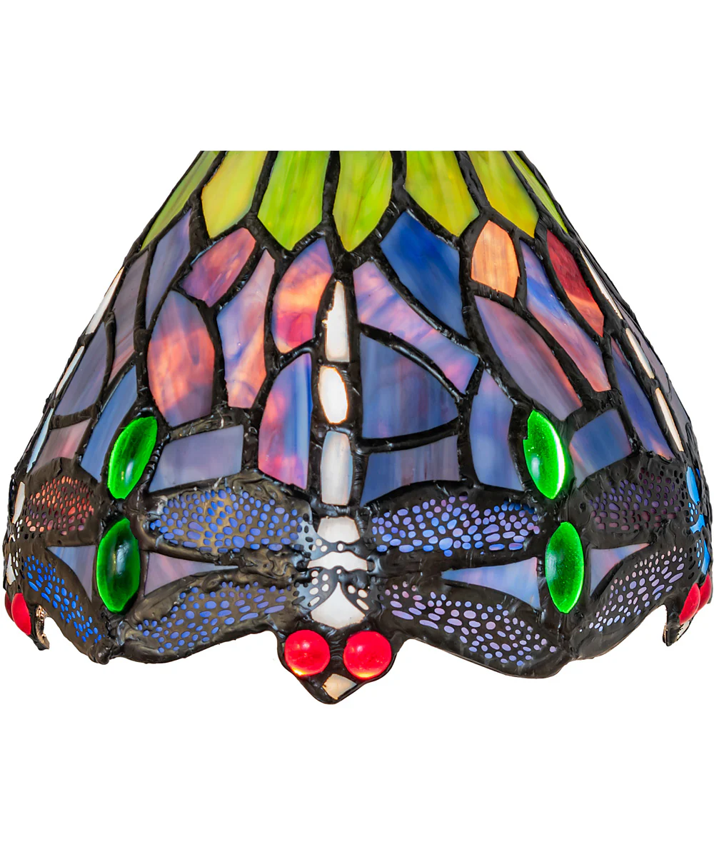 7" Wide Tiffany Hanginghead Dragonfly Flushmount Light - Image 7