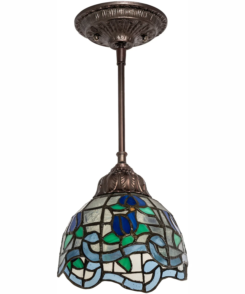 7" Wide Roseborder Mini Pendant - Image 3