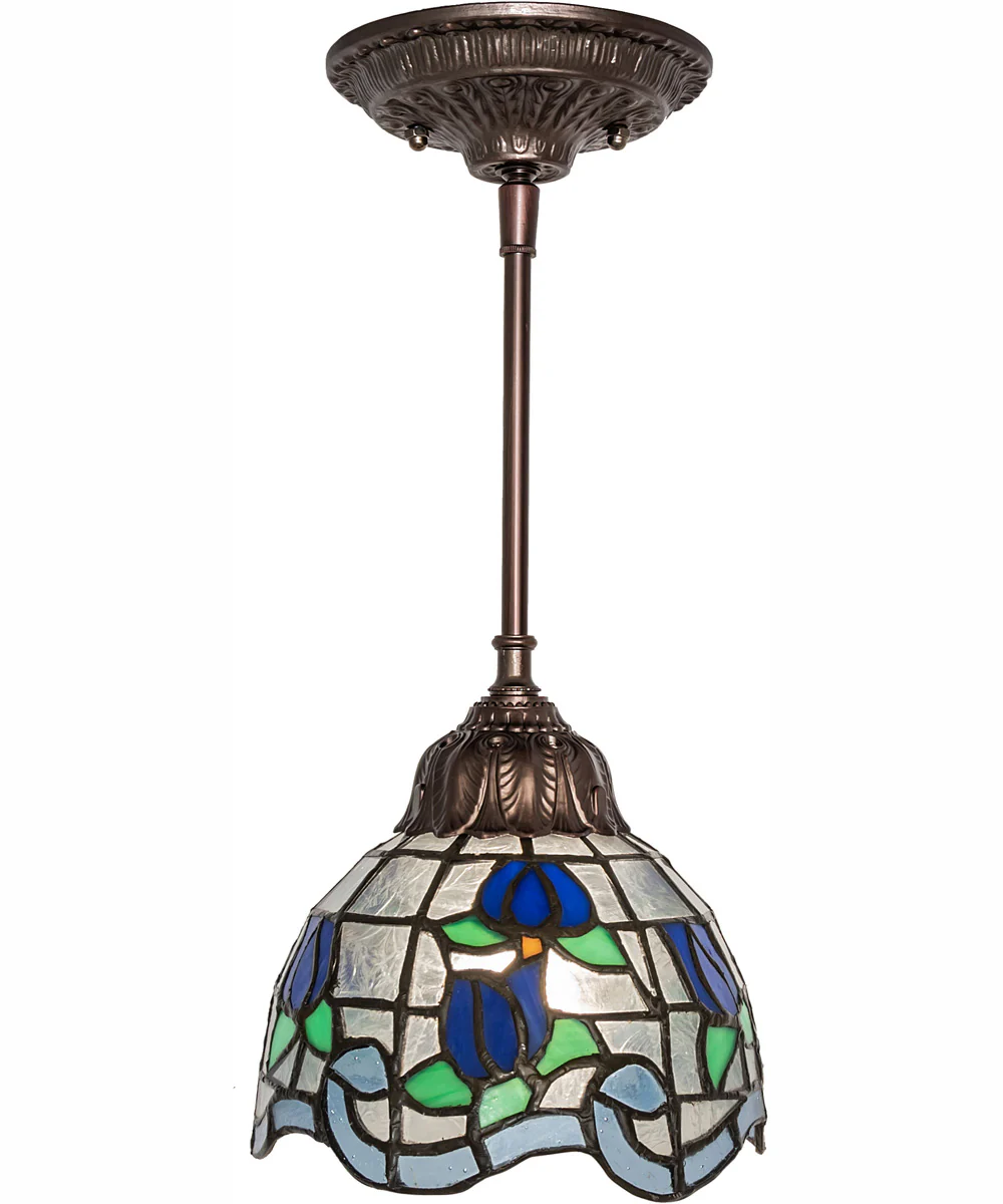 7" Wide Roseborder Mini Pendant - Image 5