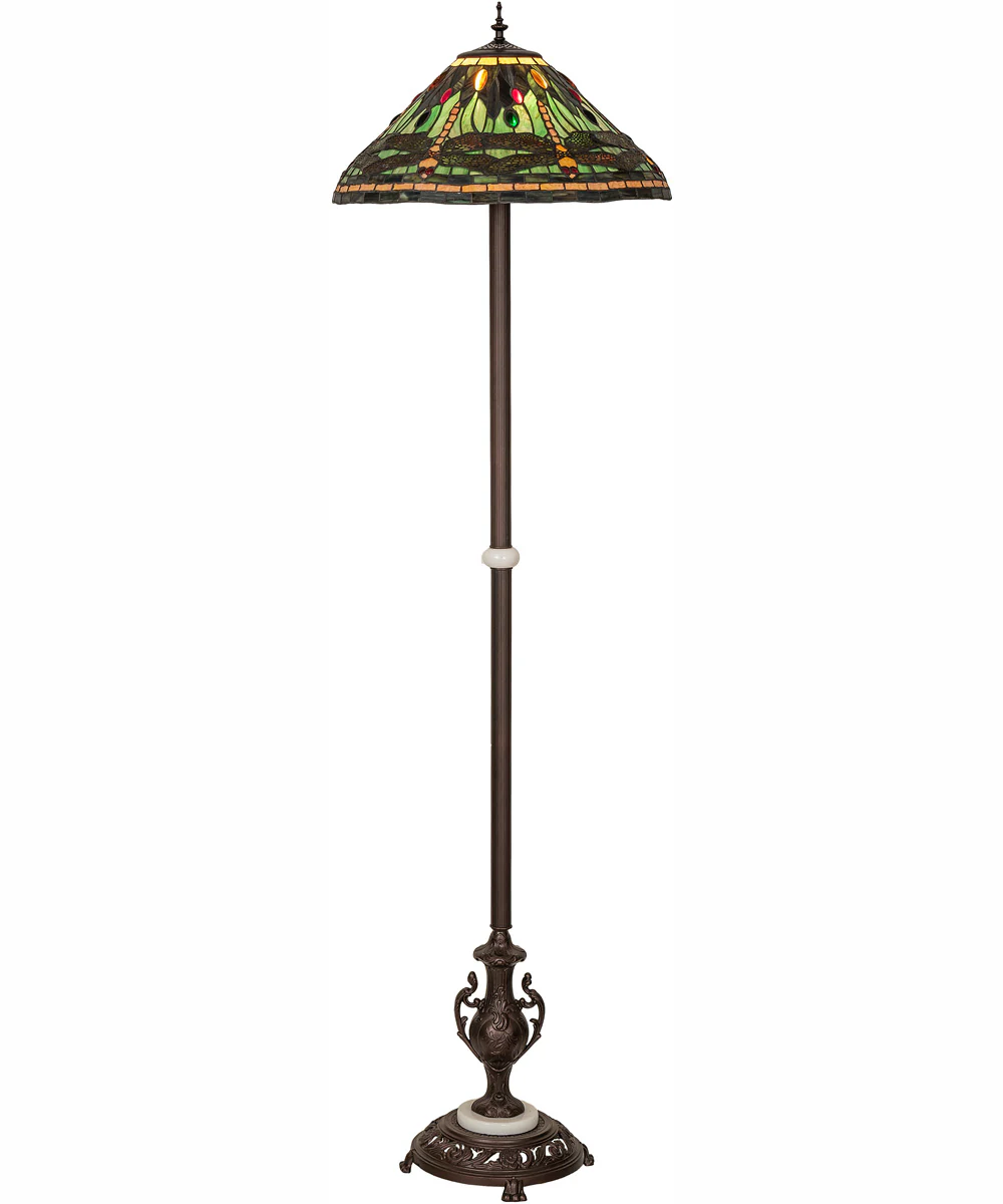 71" High Tiffany Dragonfly Floor Lamp
