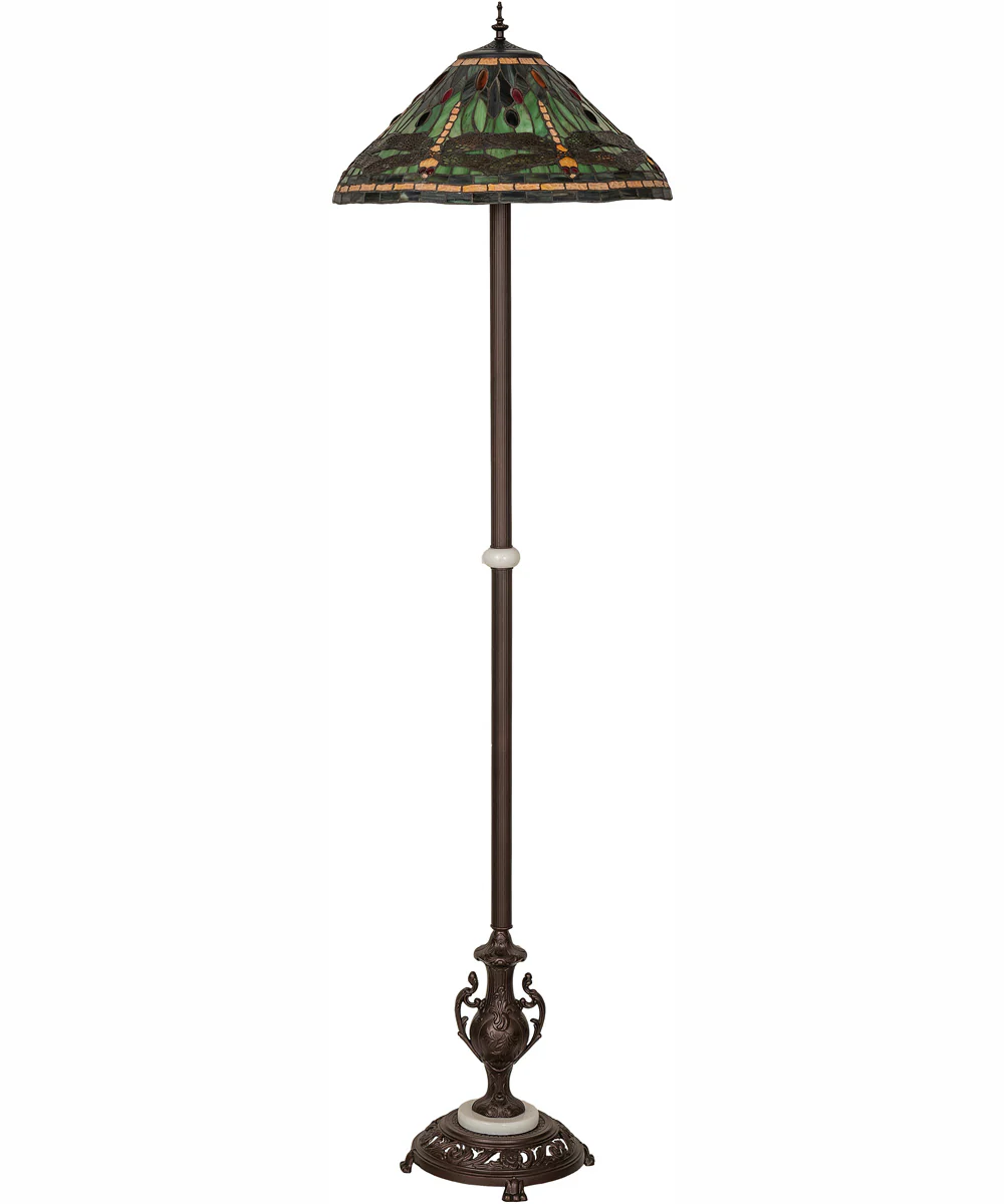71" High Tiffany Dragonfly Floor Lamp - Image 3