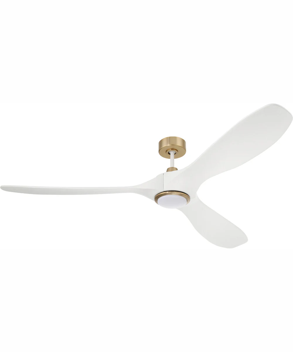 72" Envy 1-Light Indoor/Outdoor Ceiling Fan White/Satin Brass - Image 4