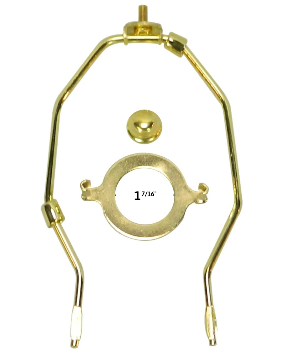 7x14x11" SLIP UNO FITTER Empire Hardback Lampshade Black Parchment with Gold Foil Lining - Image 5