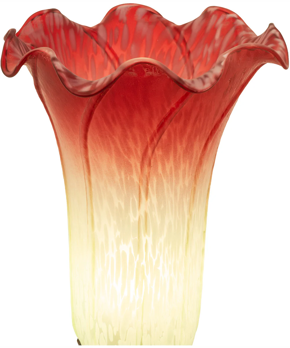8" High Seafoam/Cranberry Victorian Accent Lamp - Image 7
