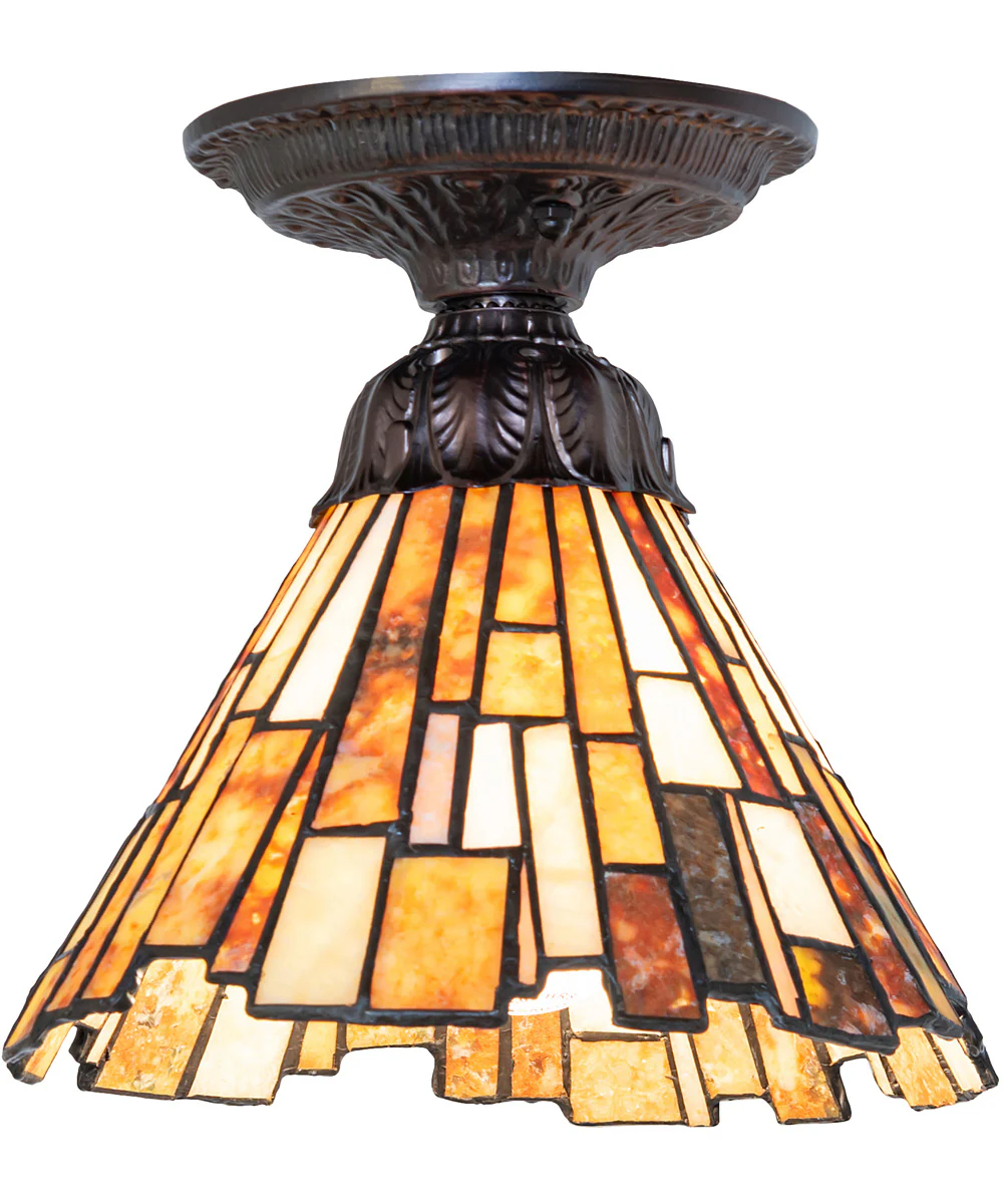 8" Wide DeLighta Jadestone Flushmount