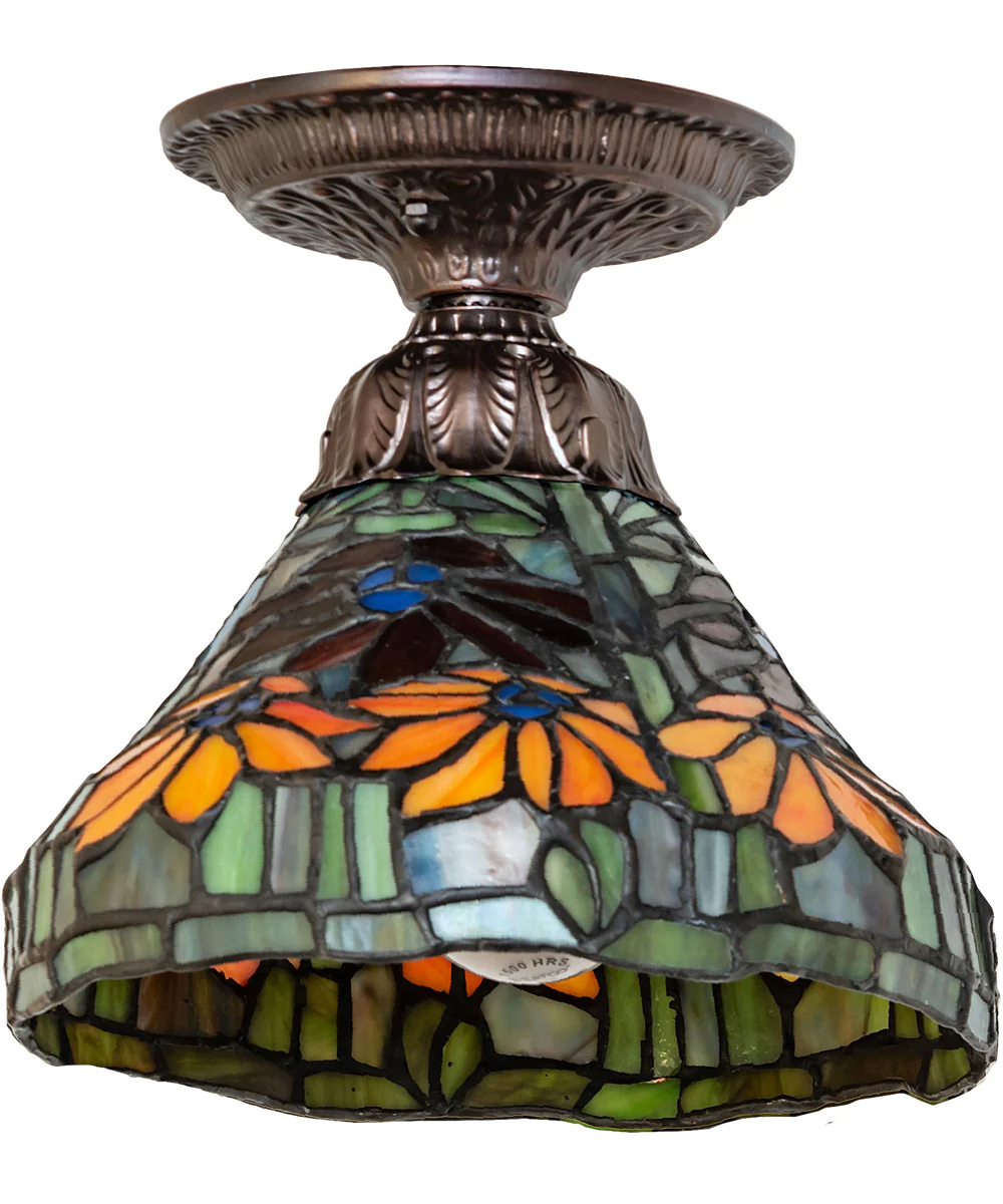 8" Wide Poinsettia Flushmount - Image 2