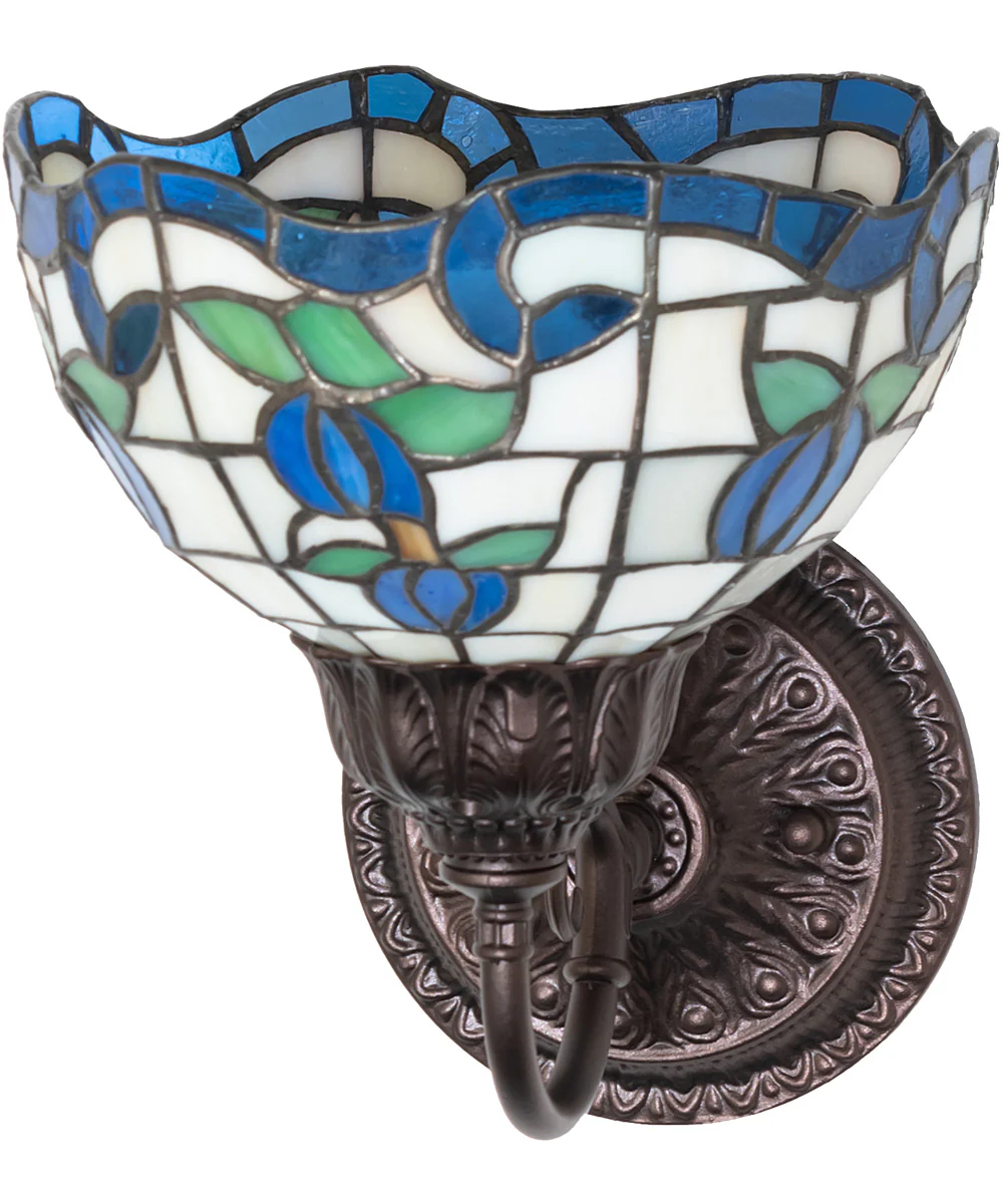 8" Wide Roseborder Wall Sconce - Image 2