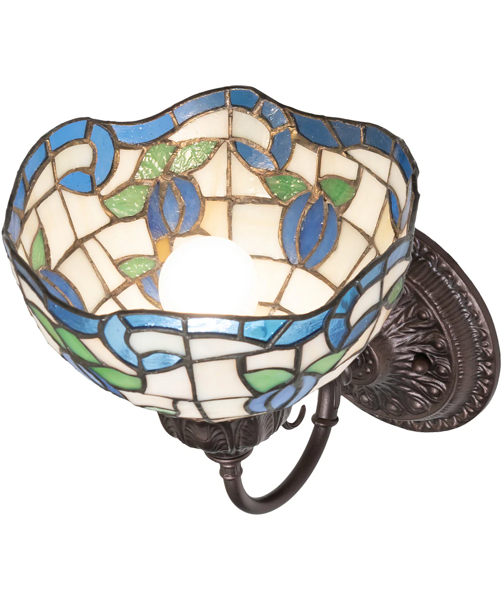 8" Wide Roseborder Wall Sconce - Image 3