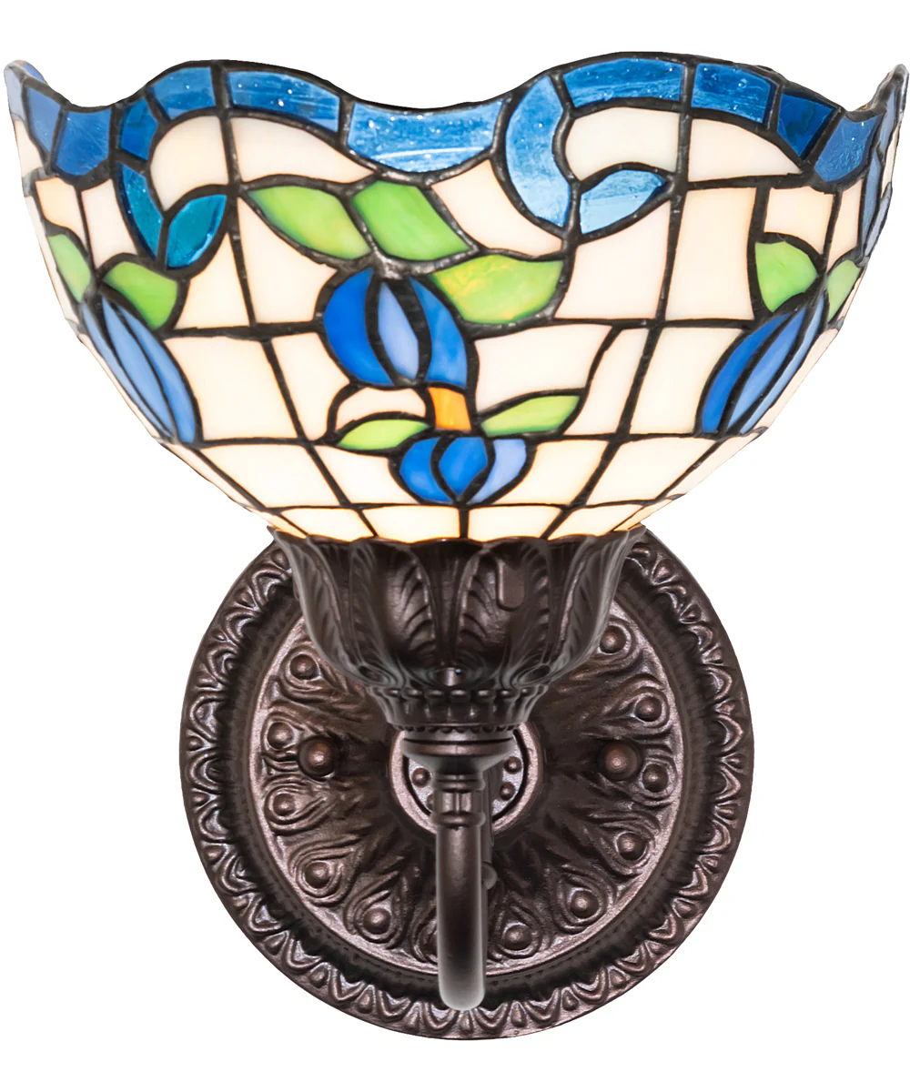 8" Wide Roseborder Wall Sconce - Image 4