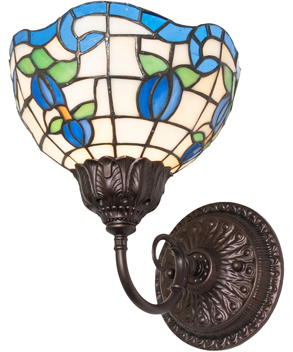8" Wide Roseborder Wall Sconce - Image 5