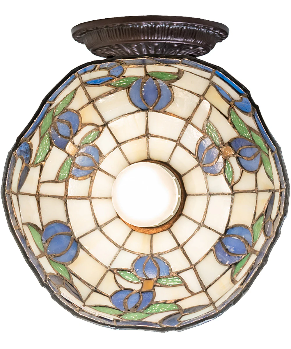 8" Wide Roseborder Wall Sconce - Image 6