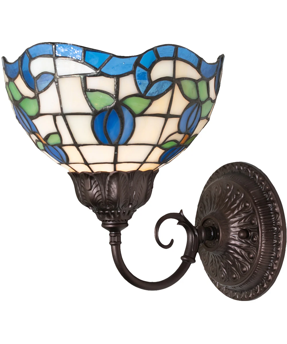 8" Wide Roseborder Wall Sconce - Image 7