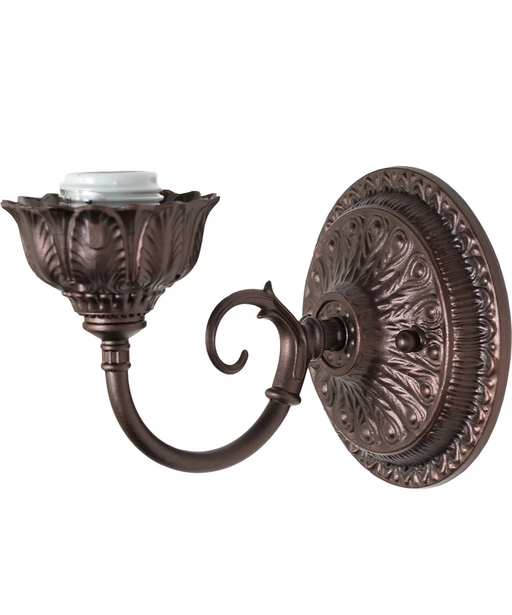 8" Wide Roseborder Wall Sconce - Image 9