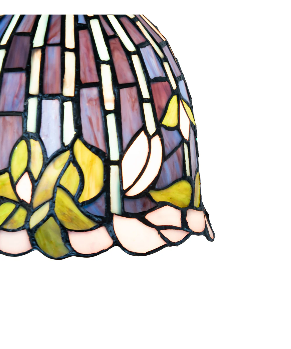 8" Wide Tiffany Flowering Lotus Flushmount - Image 7