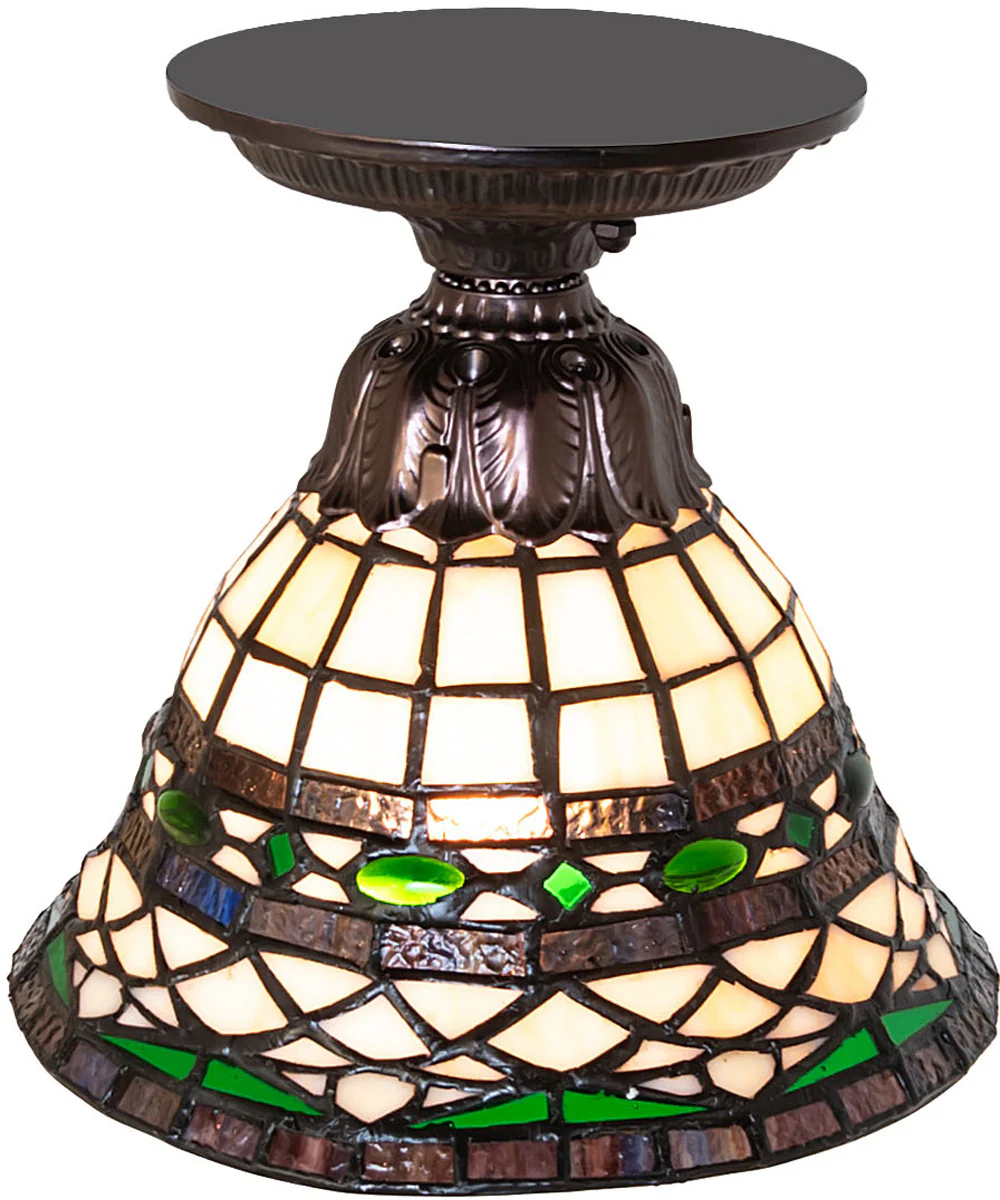 8" Wide Tiffany Roman Flushmount - Image 3