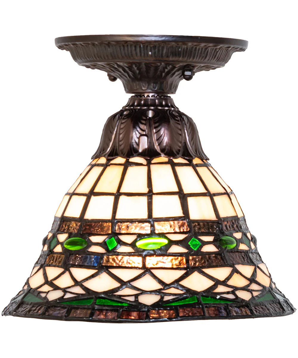 8" Wide Tiffany Roman Flushmount - Image 4