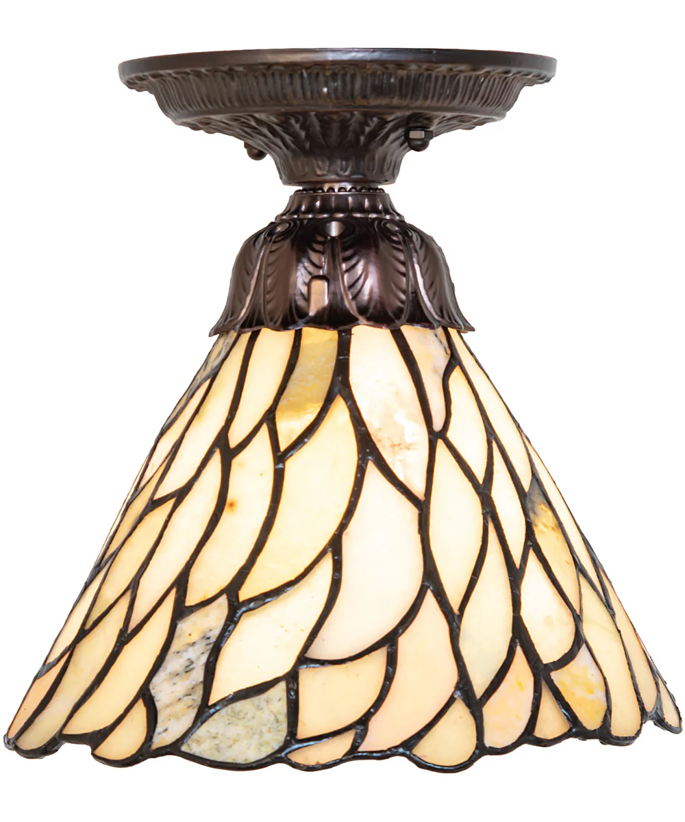 8" Wide Willow Jadestone Flushmount - Image 4