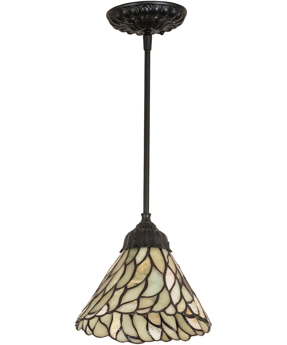 8" Wide Willow Jadestone Mini Pendant Light - Image 2