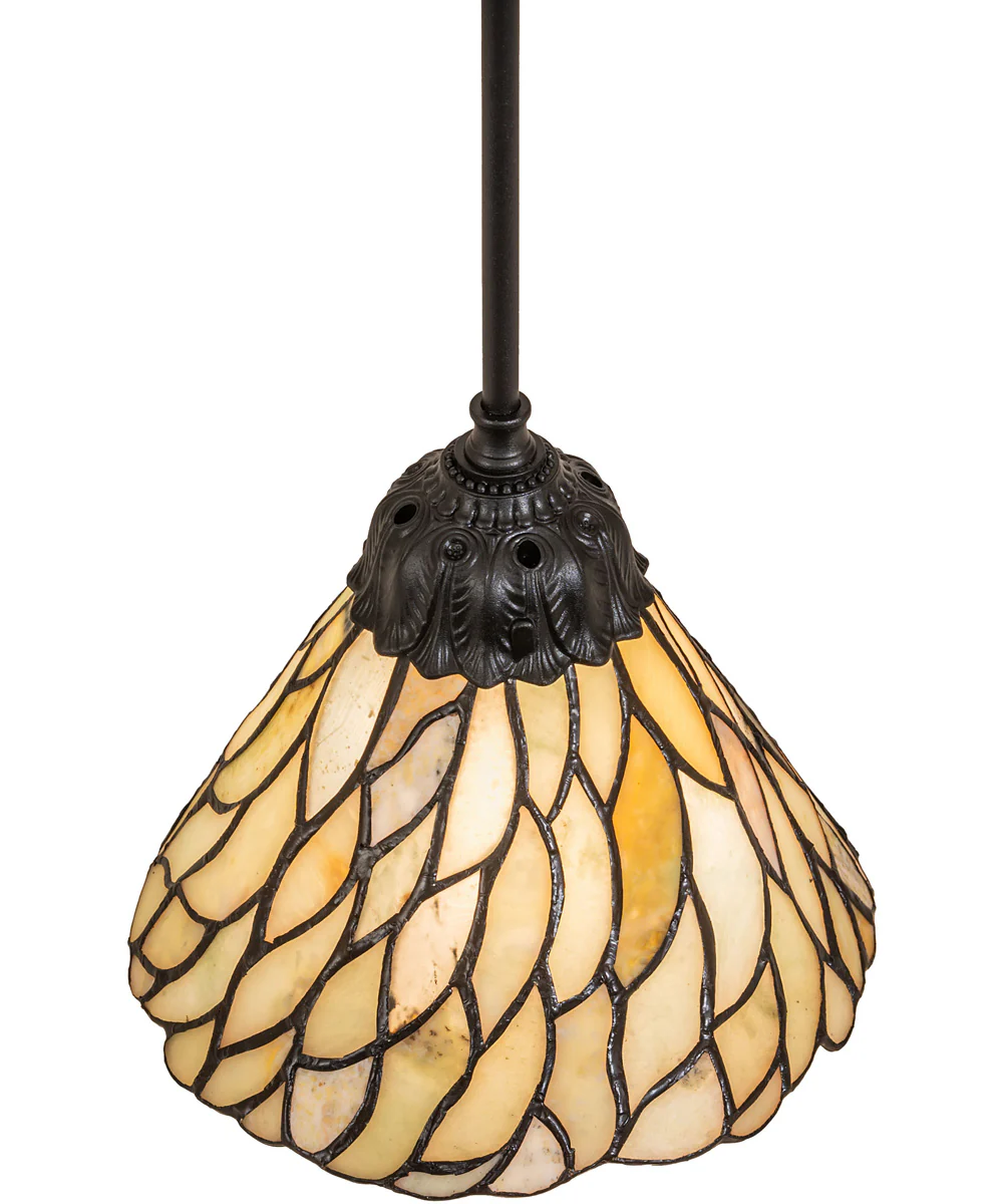 8" Wide Willow Jadestone Mini Pendant Light - Image 3