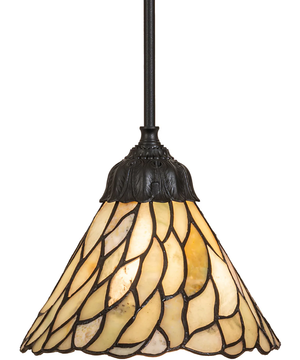 8" Wide Willow Jadestone Mini Pendant Light - Image 4