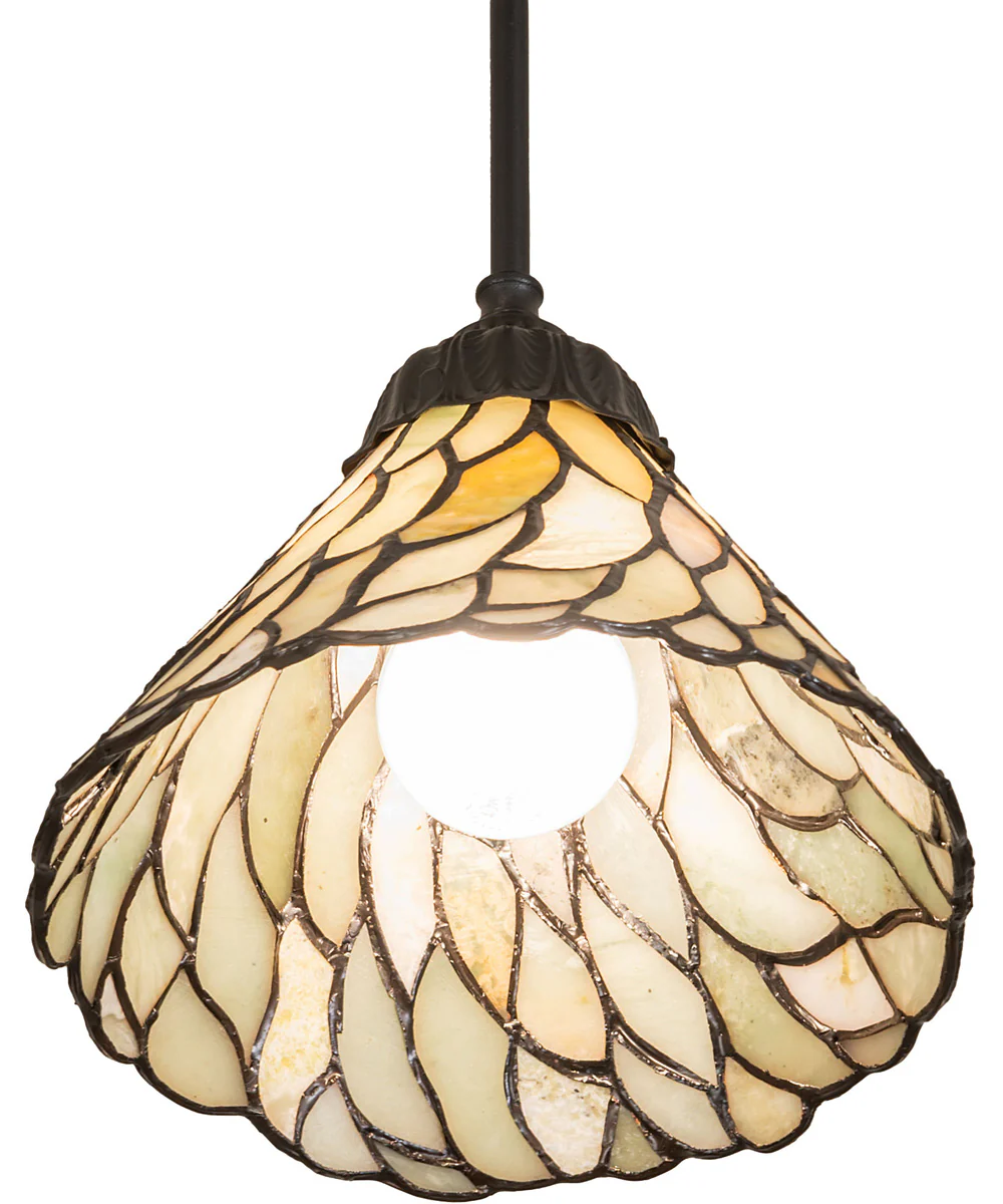 8" Wide Willow Jadestone Mini Pendant Light - Image 5
