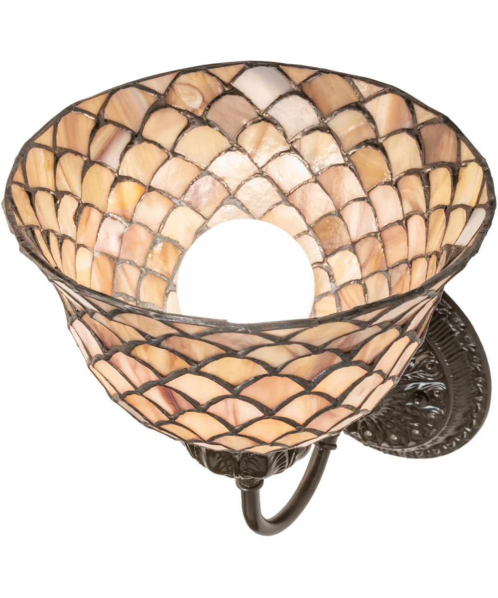 8" Wide Tiffany Fishscale Wall Sconce - Image 4