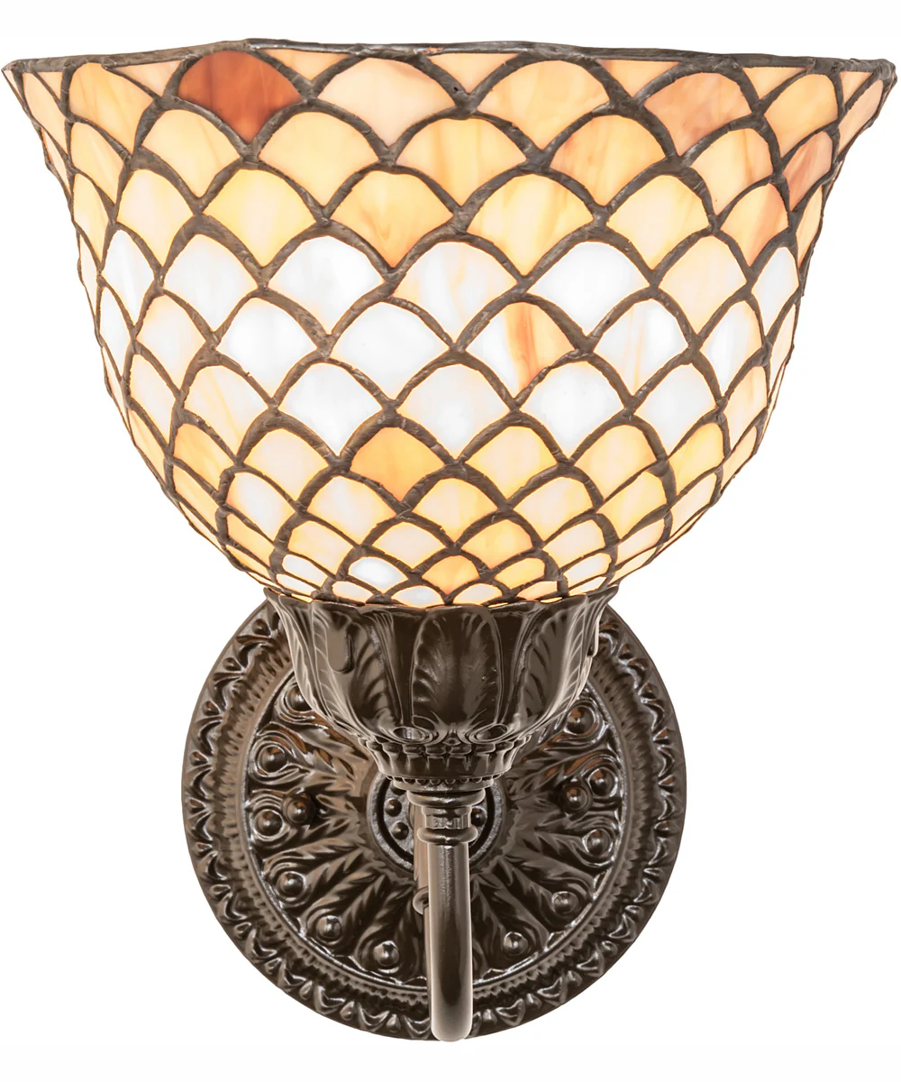 8" Wide Tiffany Fishscale Wall Sconce - Image 5