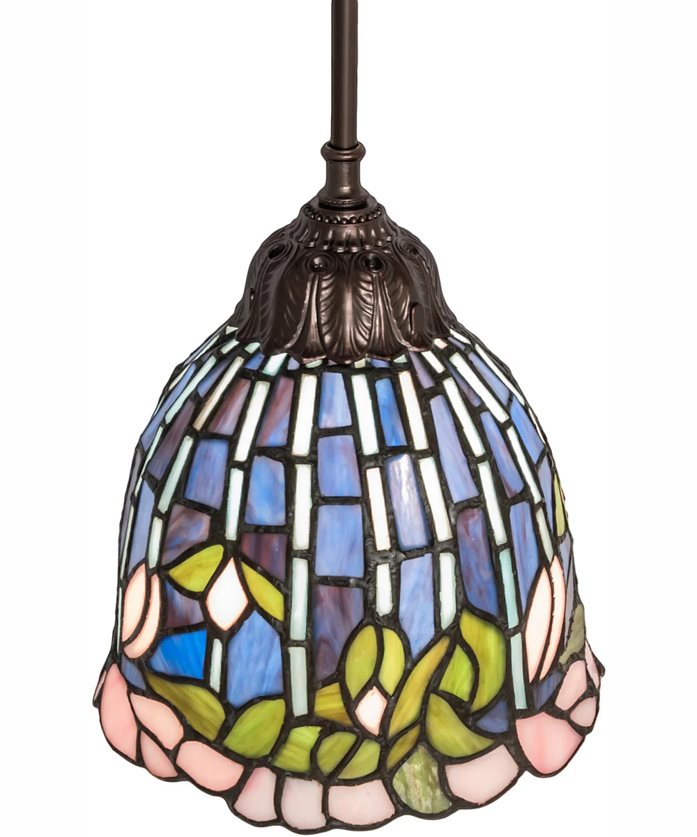 8" Wide Tiffany Flowering Lotus Mini Pendant - Image 4