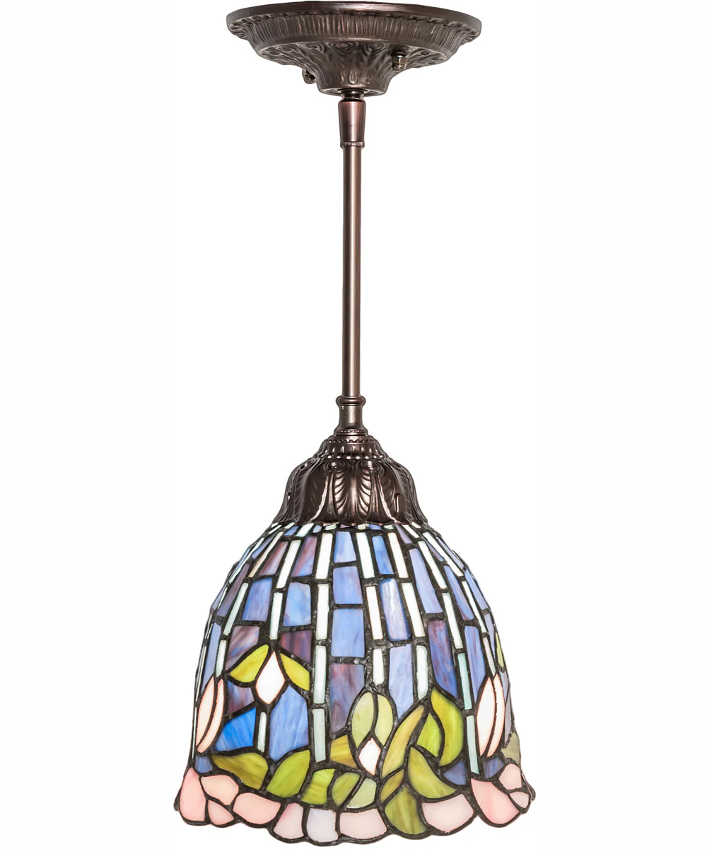 8" Wide Tiffany Flowering Lotus Mini Pendant - Image 5