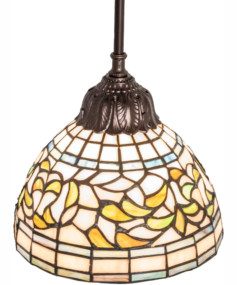8" Wide Tiffany Turning Leaf Mini Pendant - Image 4