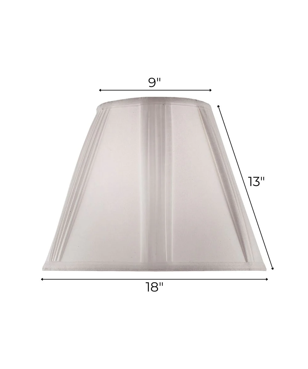 9x18x13 White Linen French Drape Hardback Empire Lampshade - Image 3