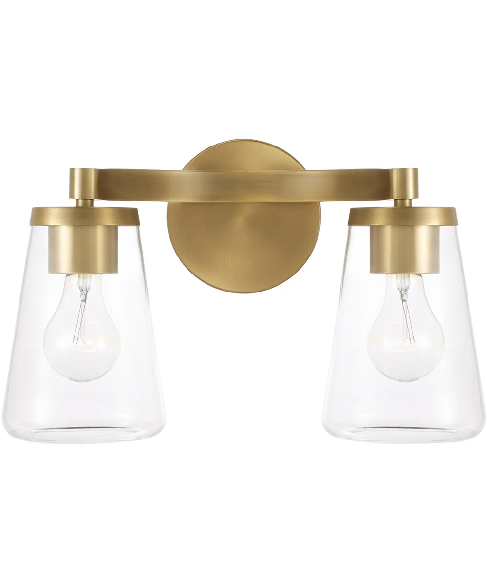 Aaron 2-Light Vanity Aged Brass - Image 4