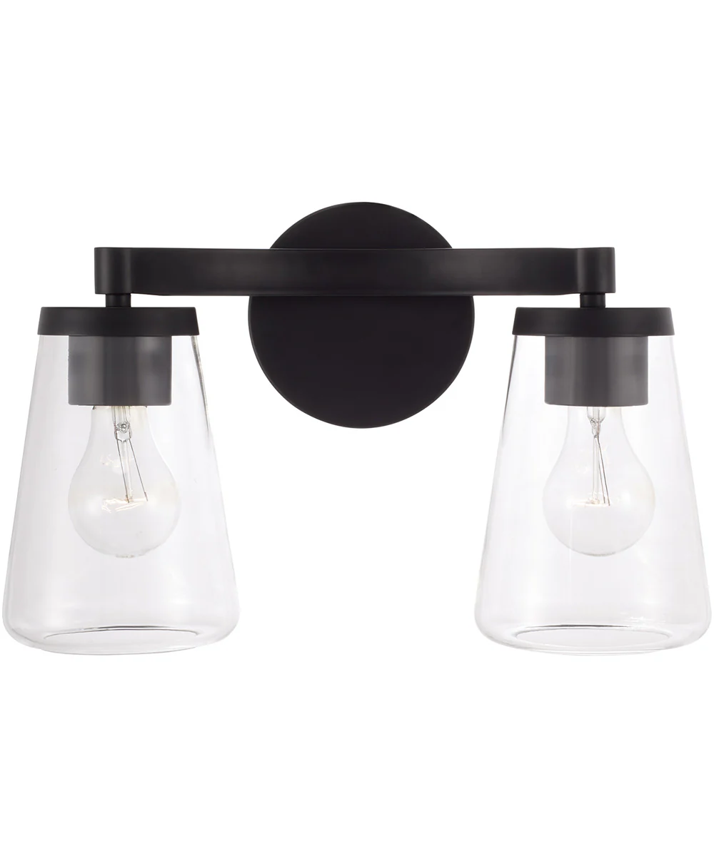Aaron 2-Light Vanity Matte Black - Image 4