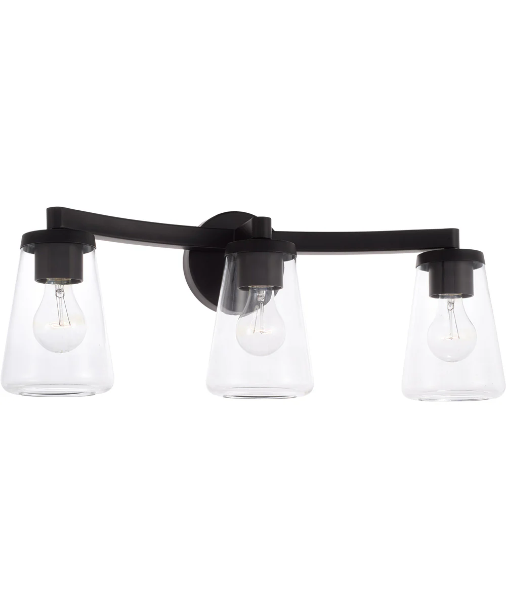 Aaron 3-Light Vanity Matte Black