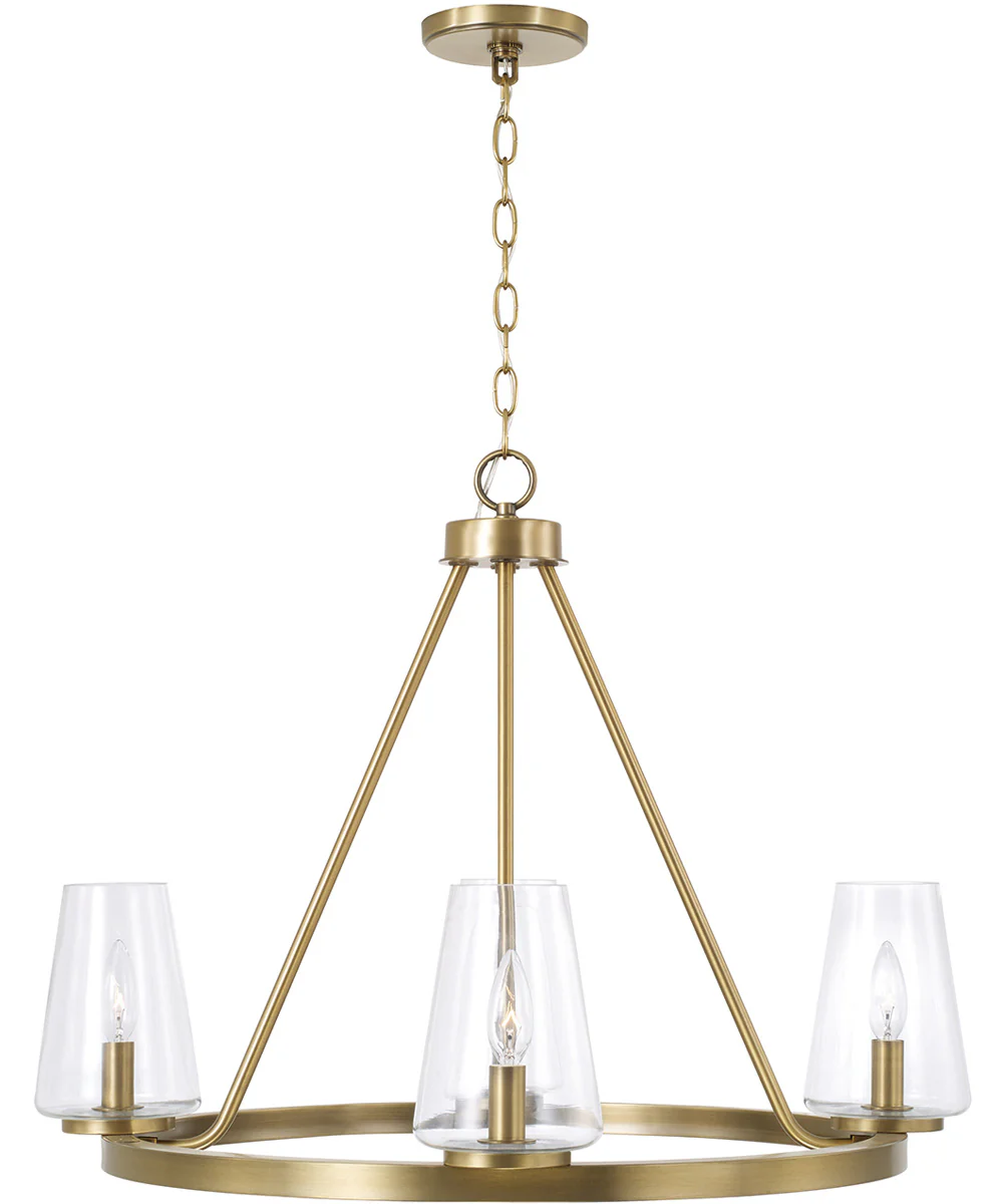 Aaron 4-Light Chandelier Aged Brass - Image 2