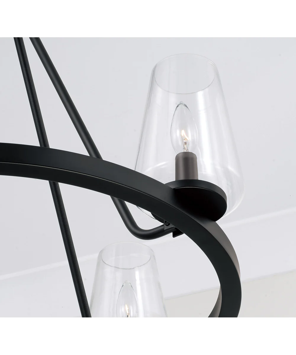 Aaron 4-Light Chandelier Matte Black - Image 3