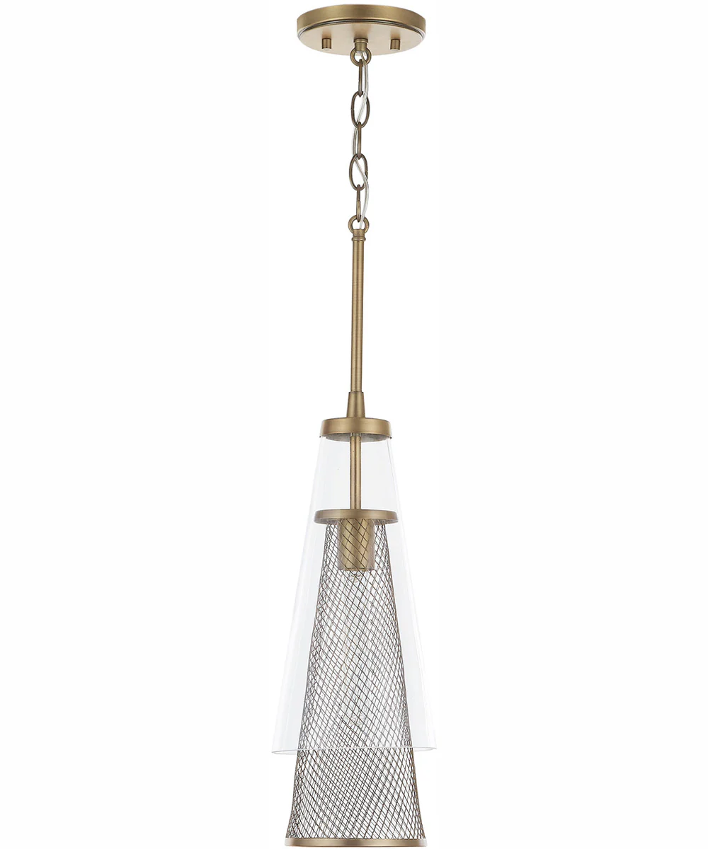 Abbott 1-Light Pendant Aged Brass