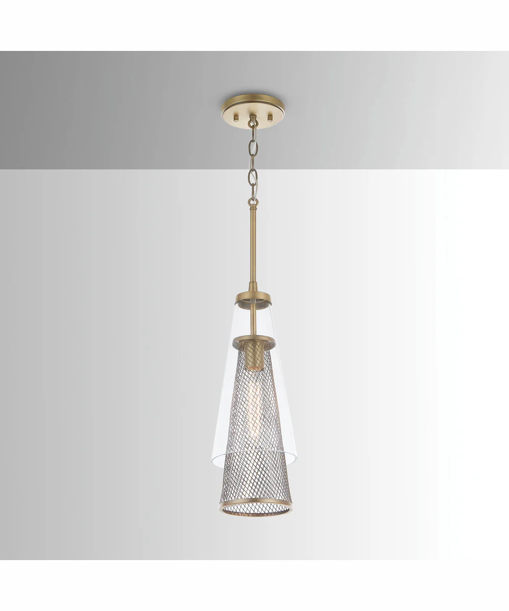 Abbott 1-Light Pendant Aged Brass - Image 2