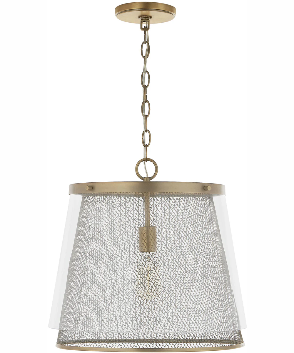 Abbott 1-Light Pendant Aged Brass