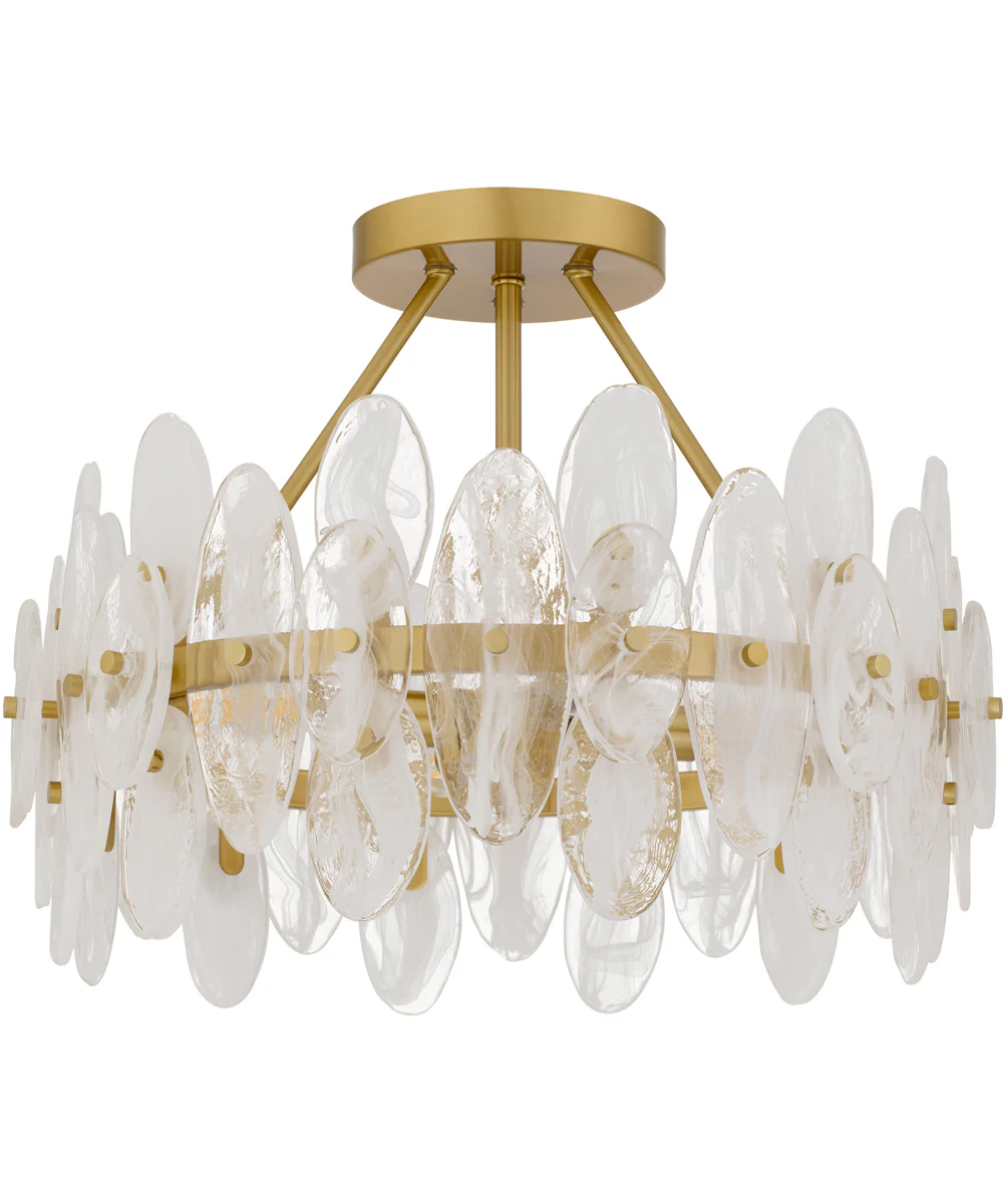 Abigail 4-light Semi Flush Mount Brushed Gold - Image 5