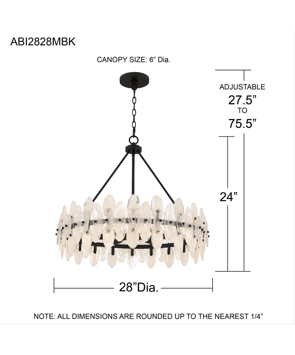 Abigail 6-light Pendant Matte Black - Image 4