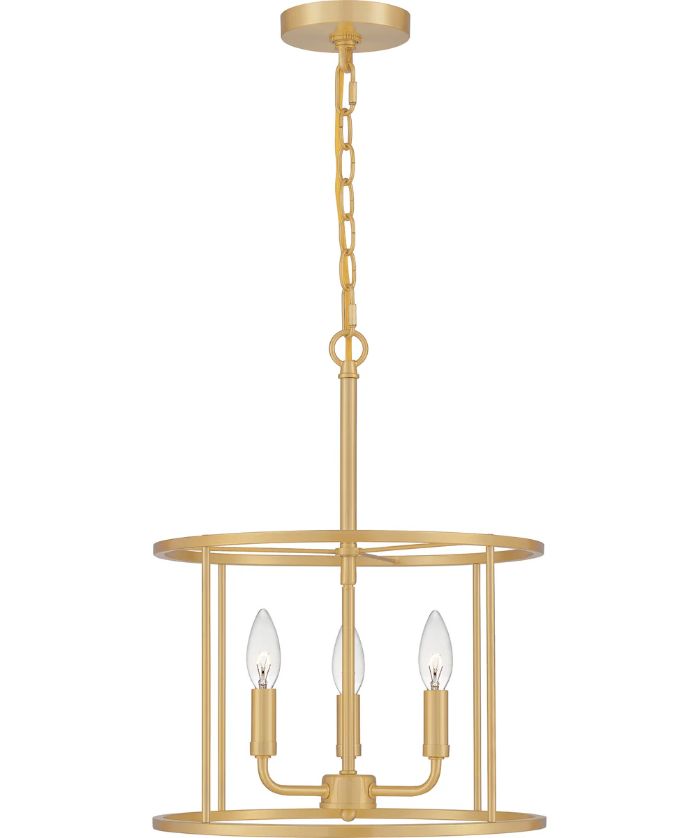 Abner 3-light Pendant Aged Brass - Image 2