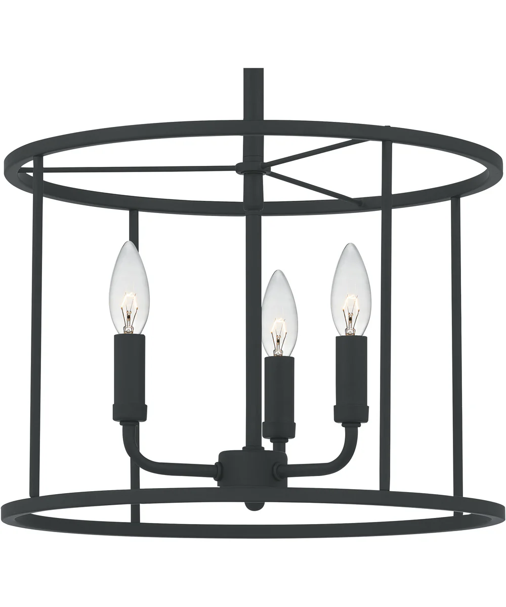 Abner 3-light Pendant Matte Black - Image 6