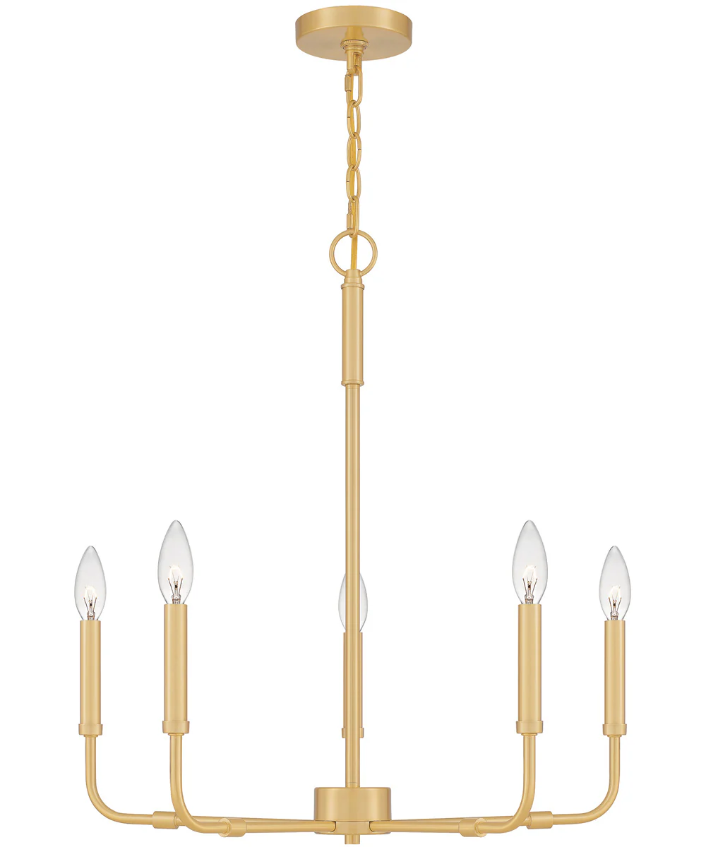 Abner 5-light Chandelier Aged Brass - Image 2