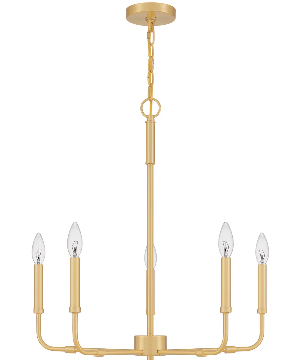 Abner 5-light Chandelier Aged Brass - Image 3